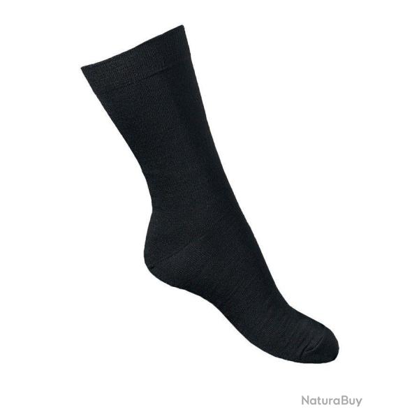 Chaussettes homme laine m�rinos tr�s fine noir  46-48