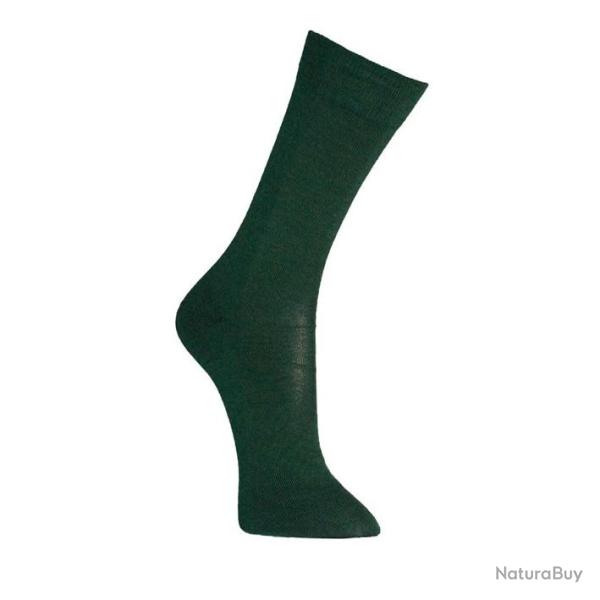 Chaussettes homme laine m�rinos tr�s fine 43/45 vert kaki