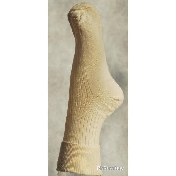 Chaussettes chaudes femme et homme 85 laine m�rinos non comprimantes  37/39 blanc �cru