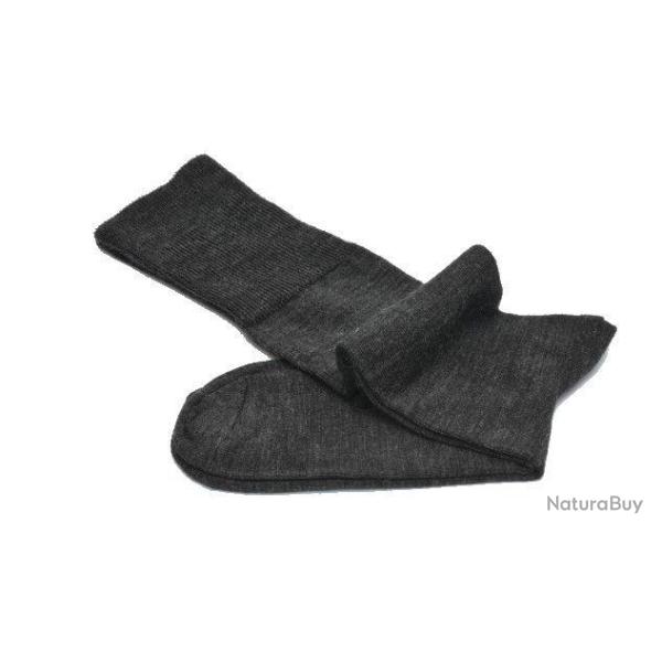 Chaussettes hautes laine m�rinos non comprimantes homme 46-48 gris anthracite