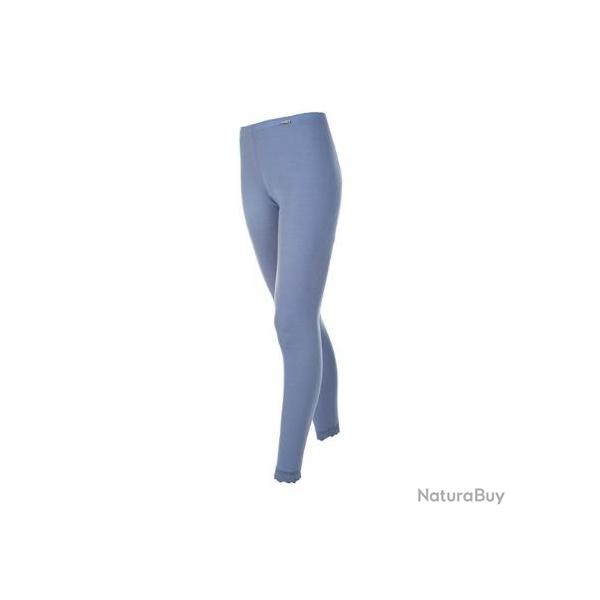 Leggings femme chaud pure laine m�rinos noir, �cru, dentelle S (small) Bleu gris