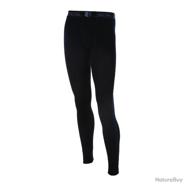Cale�on long homme chaud en pure laine m�rinos noir avec braguette noir S (small)