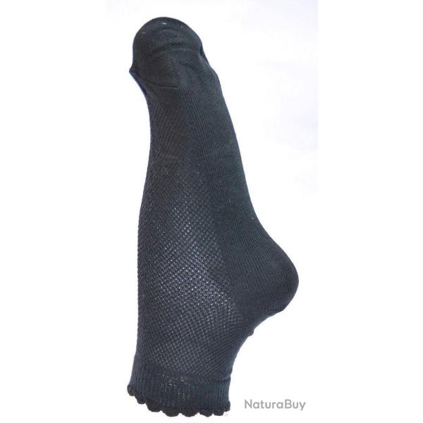 Socquettes femmes en coton a�r� fines non comprimantes noir 40/42