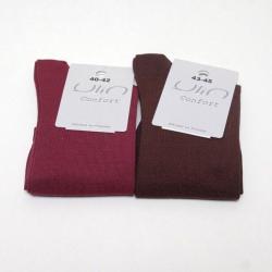 Chaussettes de ville homme fil d'&eacute;cosse haute qualit&eacute; 43/45 brun