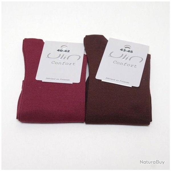 Chaussettes de ville homme fil d'�cosse haute qualit� 43/45 brun