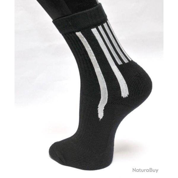 Chaussettes homme et femme coton sport techniques blanc ou noir noir 40/42