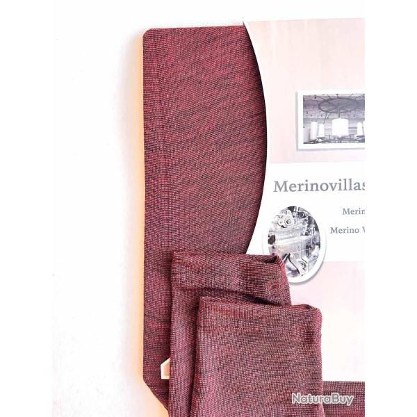 Leggings femme laine m�rinos et soie noir, �cru, gris rouge L (large)