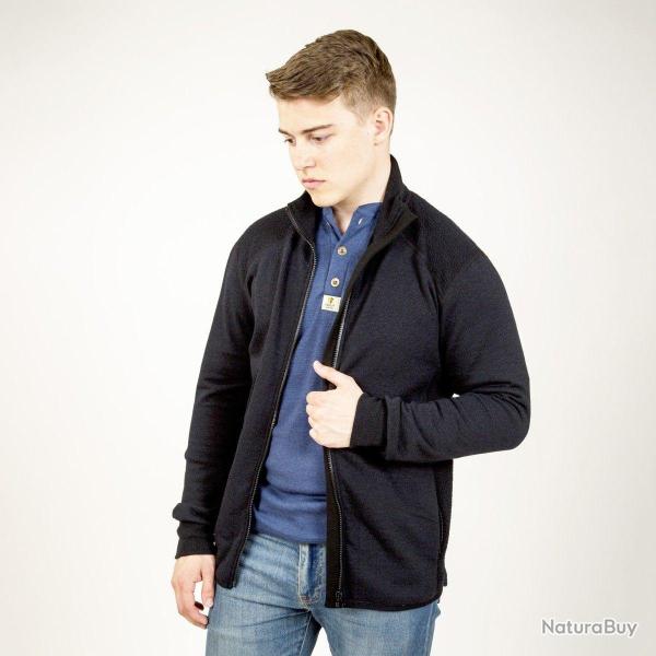 Veste sport jogging homme en laine m�rinos noir M (m�dium) noir v�g