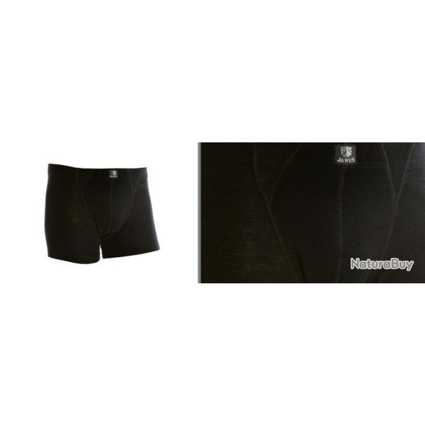 Boxer thermique homme en pure laine mrinos noir noir  M (mdium)