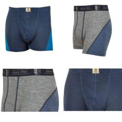 Boxer thermique sport homme en pure laine m&eacute;rinos gris ou bleu 2XL bleu /marine