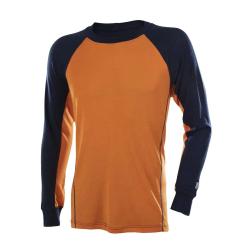 Maillot chaud homme pure laine m&eacute;rinos orange et bleu marine L (large) orange