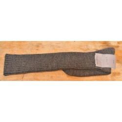 Chaussettes chaudes hautes 95 laine peign&eacute;e femme homme 40/45 gris anthracite