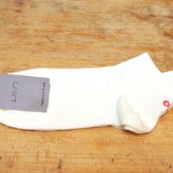 Socquettes femme en 60 laine fine noires ou blanches blanc &eacute;cru 35/39