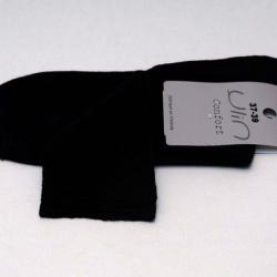 Chaussettes non comprimantes femme et homme coton jambes sensibles noir 43/45