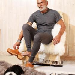 Tee shirt homme en laine et soie Noir ou Gris ou Gris chin&eacute; gris S (small)