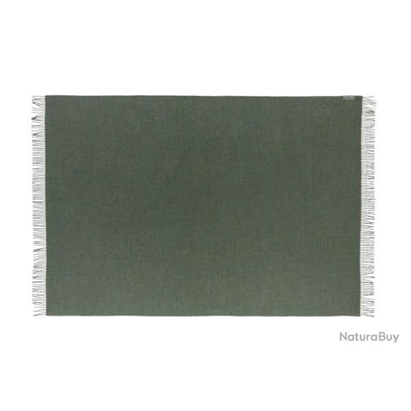 Plaid doux en pure laine Baby ALPAGA uni chin� vert sapin