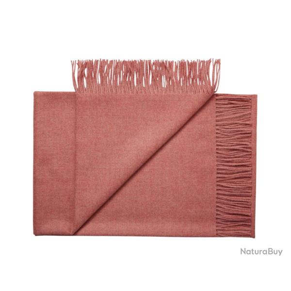 Plaid doux en pure laine Baby ALPAGA uni chin� rouge profond