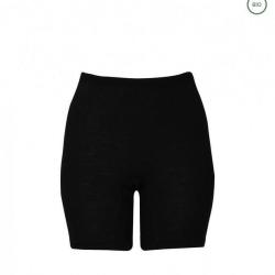 Short long femme noir pure laine m&eacute;rinos bio noir 46