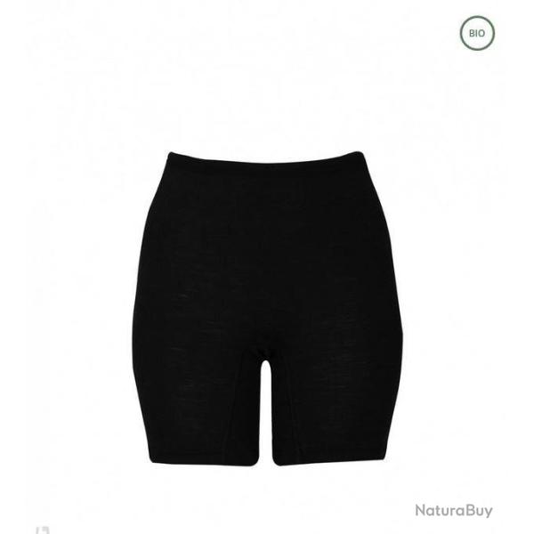 Short long femme noir pure laine m�rinos bio noir 46