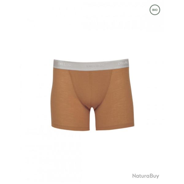 Boxer Homme maille c�tel�e en pure laine m�rinos BIO 2XL camel