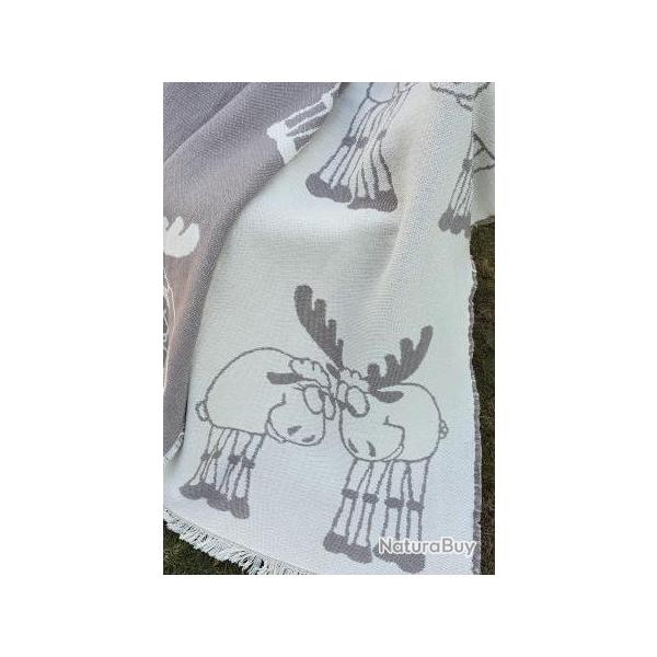 Plaid nordique �lan en pur coton