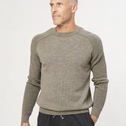 Pull homme fin en pure laine m&eacute;rinos gris, kaki XL (extra large) vert kaki clair