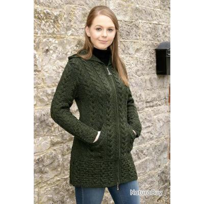 Gilet Homme Fairway & Greene – Laine Mérinos Vert, Doublé, 1/4 Zip – Taille L (Neuf)