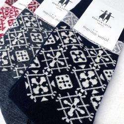 Chaussettes cr&eacute;ateurs 78 laine m&eacute;rinos fantaisie bleu marine navy 40/45