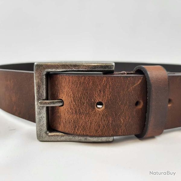 Ceinture en cuir de vache v�ritable marron