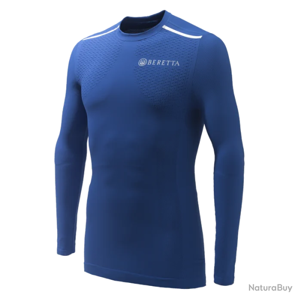 Maillot de corps Beretta Flash Seamless - Bleu Navy / Bleu Beretta / L-XL / Manches longues