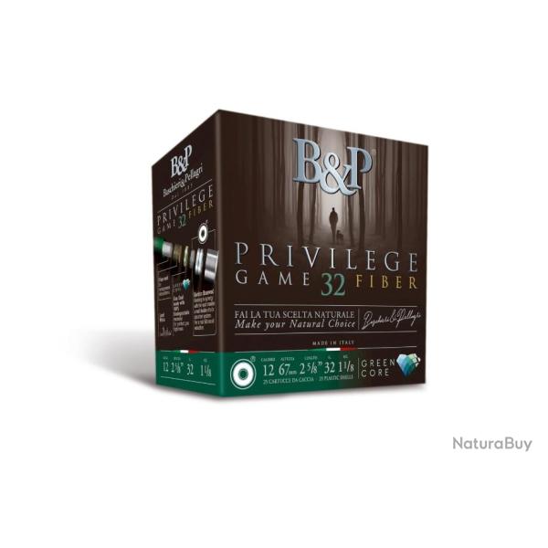 Cartouches BASCHIERI & PELLAGRI cal.20/67 privil�ge game fiber gc 28g par 25