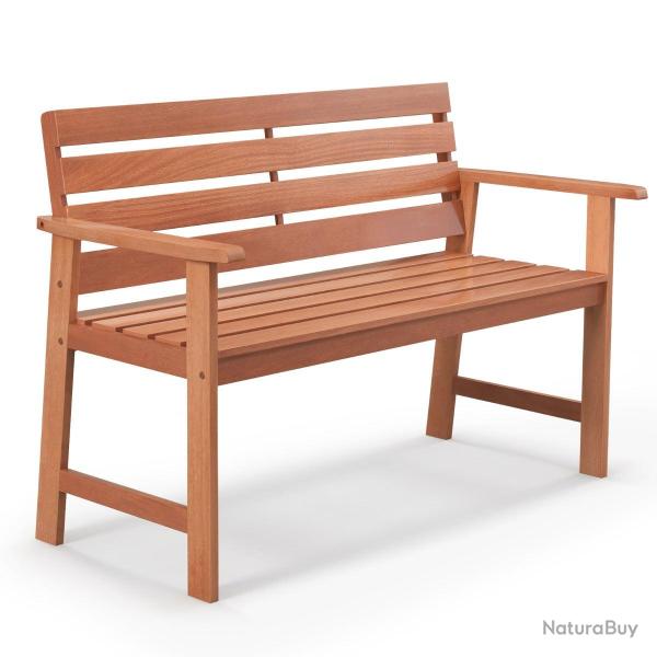 Banc de jardin en bois 2 places dossier sige  lattes accoudoirs peinture diy charge 150 kg intri
