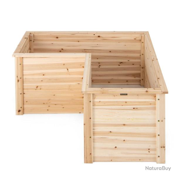 Carr� potager jardini�re en bois de sapin 120 x 120 x 63 cm bac � fleurs avec base ouverte en l pou