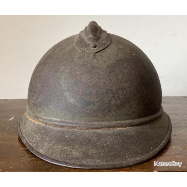 Casque Adrian mod. 1915 de production fran�aise - regiment de cavalerie italienne (tr�s rare!)