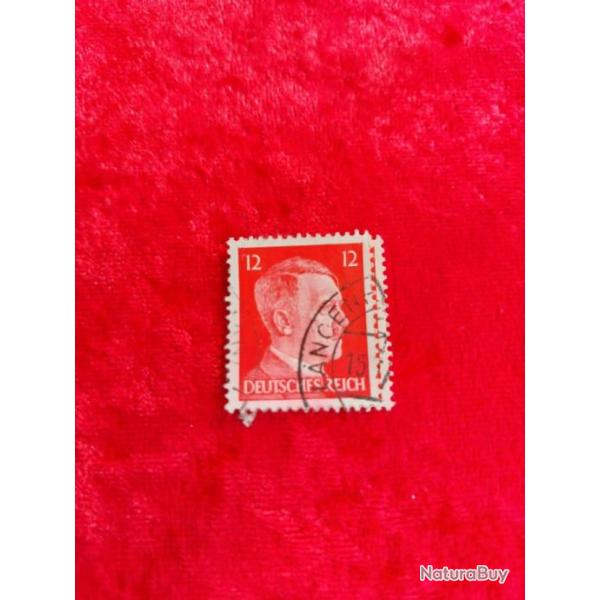 Timbre WW2 Allemagne 12 pfennigs militaria