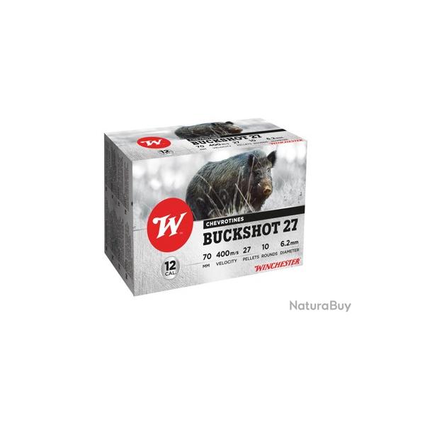 Chevrotines Winchester Buckshot Cal.12/70 38g 27 grains par 50