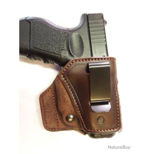 ETUI CUIR INSIDE � CLIP, MINIMALIST  pour G26 (fabrication artisanale fran�aise)