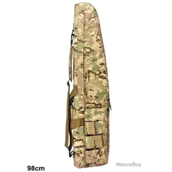 Sac de Transport �tanche 98 cm pour Fusil - �tui de Chasse Tissu Oxford Molle CAMOUFLAGE CP