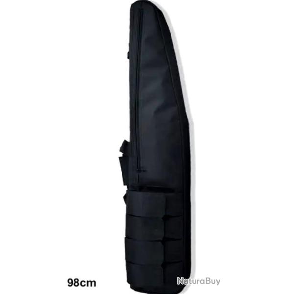 Sac de Transport �tanche 98 cm pour Fusil - �tui de Chasse Tissu Oxford Molle NOIR