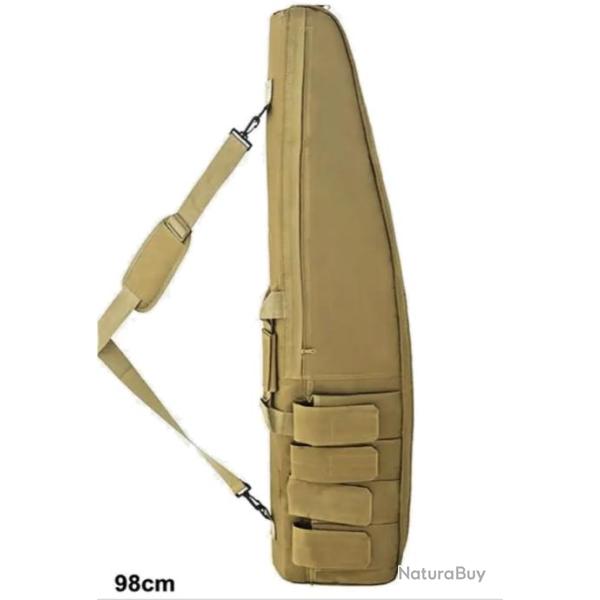Sac de Transport �tanche 98 cm pour Fusil - �tui de Chasse Tissu Oxford Molle TAN