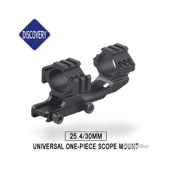 Anneaux de montage monobloc Tube de 1 pouce 30 mm Rail Tri Rail Picatinny � trois c�t�s