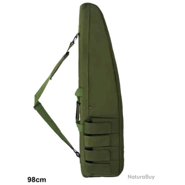 Sac de Transport �tanche 98 cm pour Fusil - �tui de Chasse Tissu Oxford Molle VERT