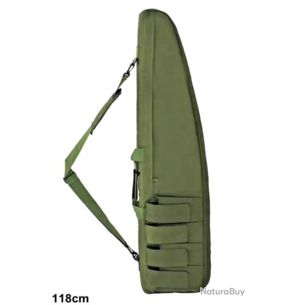 Sac de Transport �tanche 118 cm pour Fusil - �tui de Chasse Tissu Oxford Molle VERT