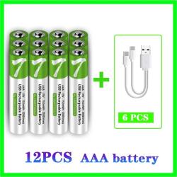 Batterie Lithium-Ion AAA Rechargeable USB-C 1.5V 750mWh-12pcs 20260729082522