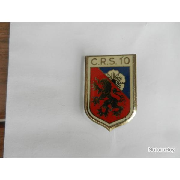 insigne de poitrine CRS n�10 Police Nationale