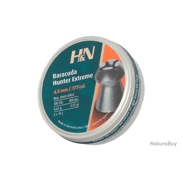 Plombs H&N BARACUDA HUNTER EXTREME 4.5mm par 400