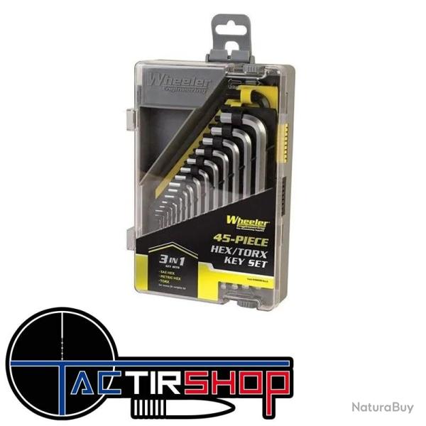 Jeu de Cl�s Allen SAE/M�trique, Cl�s Torx Wheeler 45 Pieces SAE/Metric Hex and Torx Key Set