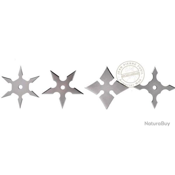 Lot de 4 mini �toiles de jet grises