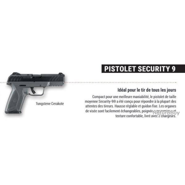 Prix de folie  !!! Pistolet RugerSecurity 9 TF - 9mm - Cerakote - 34202223