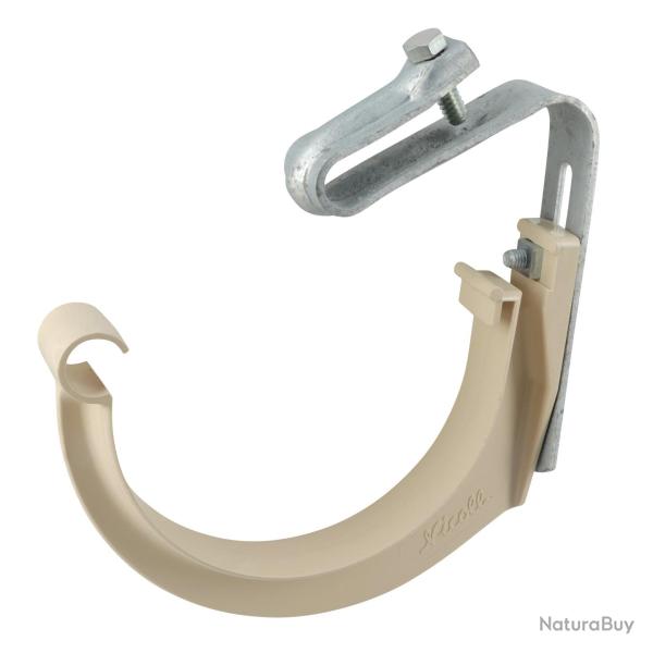 Crochet de goutti�re Nicoll GO25PMS LG25 couleur sable mont� avec �trier Techtan